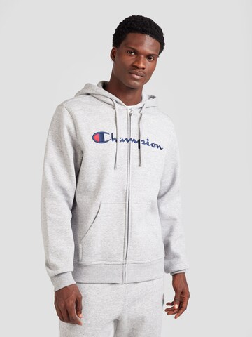 Champion Authentic Athletic Apparel - Sudadera con cremallera en gris: frente