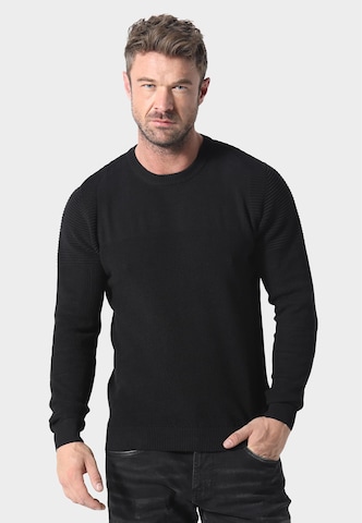 883Police Sweater 'Caney' in Black: front