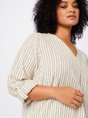 Fransa Curve Blouse in Beige