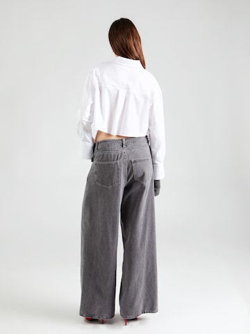VILA Loosefit Jeans 'MEANS' in Grau