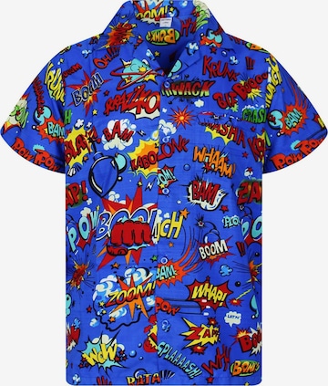 King Kameha T-shirt 'Boom Bang' i blå: framsida