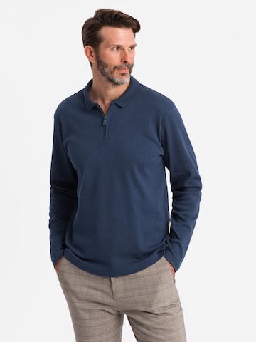 T-Shirt 'OM-POLS-0130' Ombre en bleu : devant