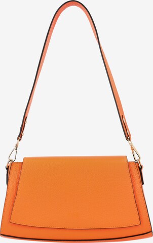 Borsa a spalla di faina in arancione: frontale