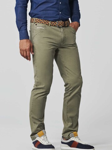 MEYER Slim fit Chino Pants 'Chicago' in Green