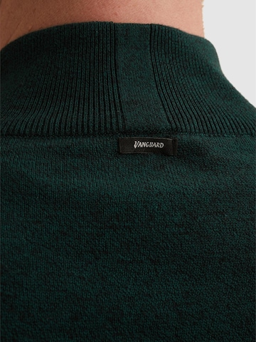 VANGUARD Pullover 'Pullover in tonal mouliné with half-zip' i grøn
