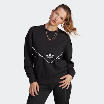 ADIDAS ORIGINALS Sweatshirt in Black: front