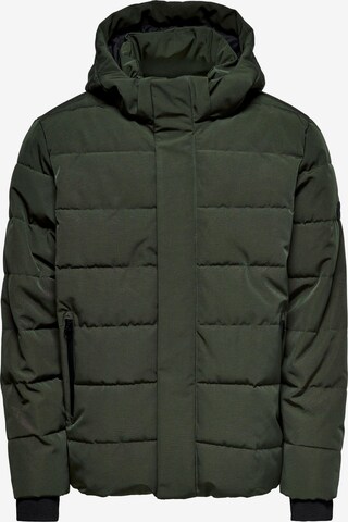 Veste mi-saison 'Cayson' Only & Sons en vert : devant