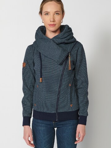 KOROSHI Sweat jacket in Blue: front