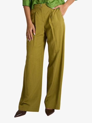 Wide leg Pantaloni con pieghe di Merci in verde: frontale