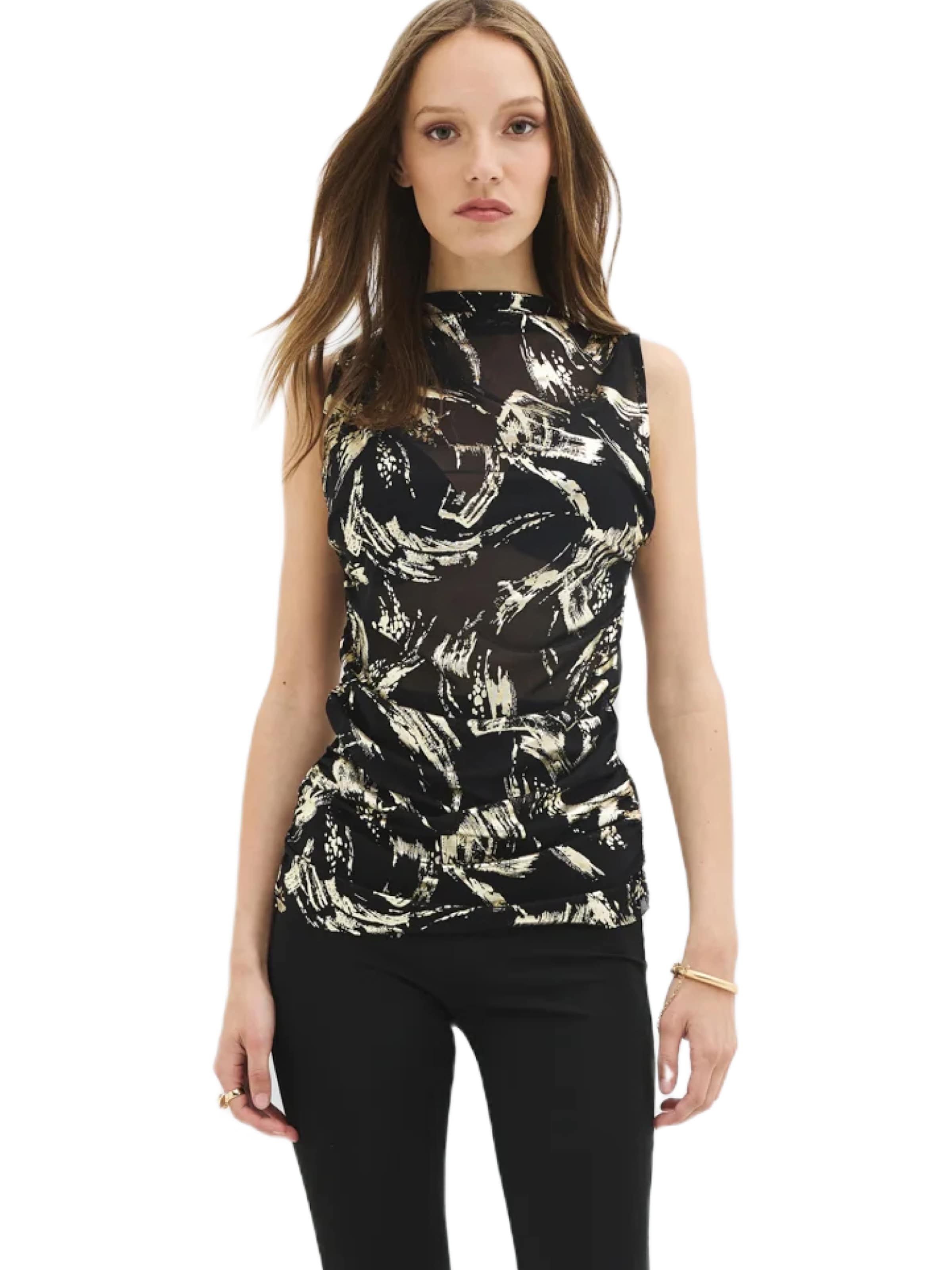 No Matter What Bluse in Schwarz: Vorderseite