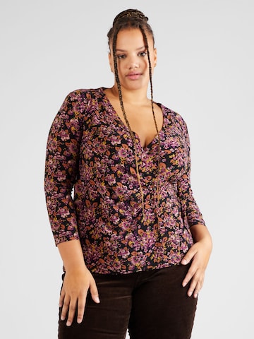 Lauren Ralph Lauren Plus - Camisa 'JAINAB' em roxo: frente