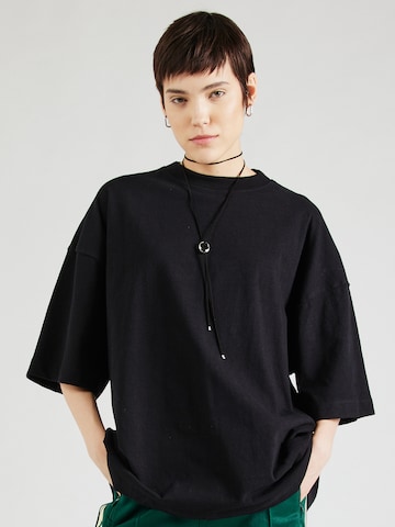 TOPSHOP Oversized shirt in Black