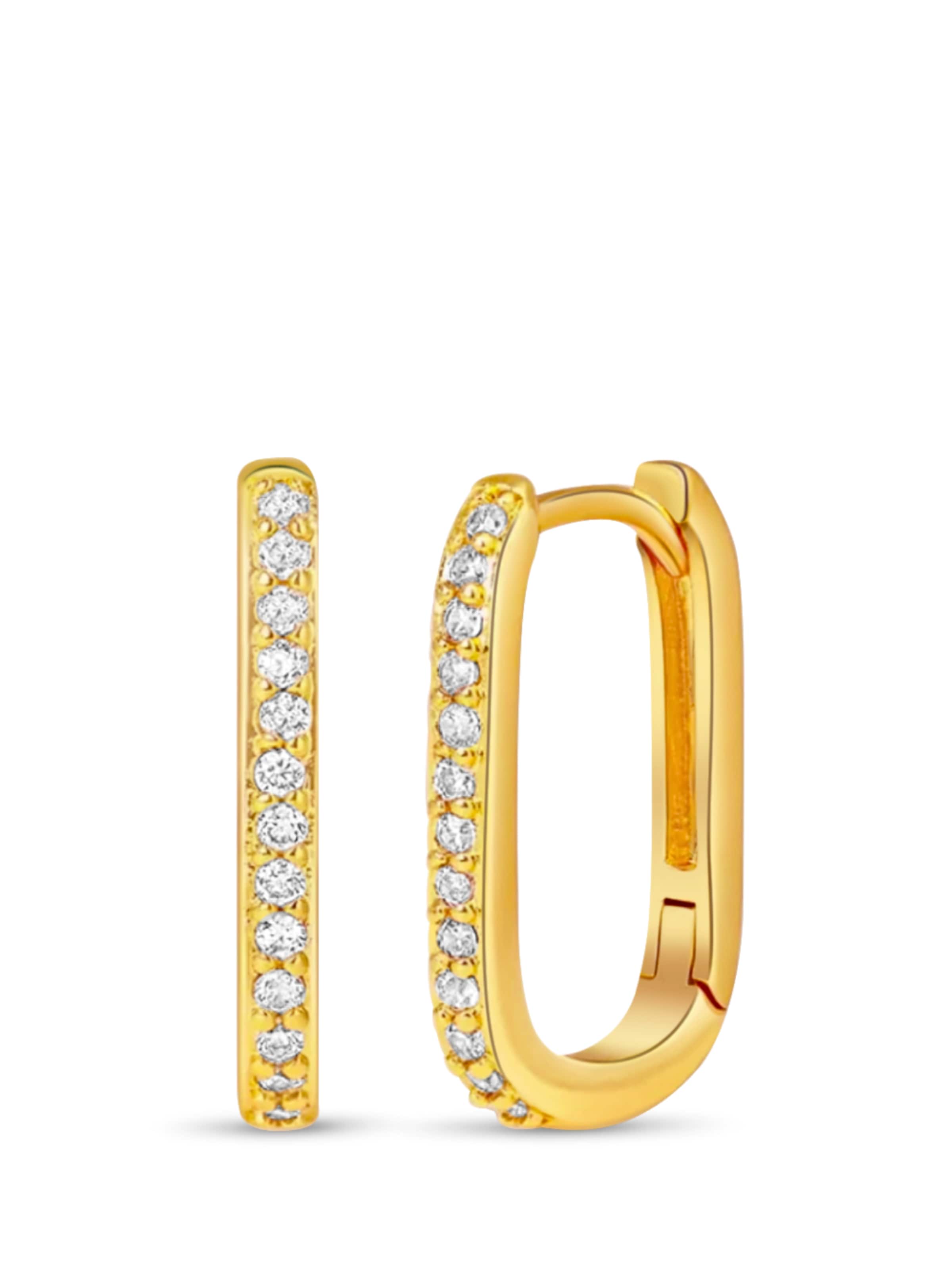 Pure Schmuck Earrings 'U-förmige' in Gold: front