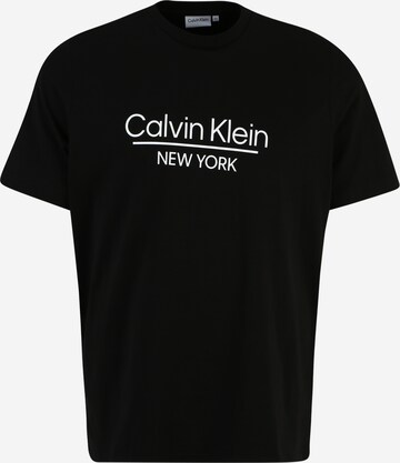 Calvin Klein Big & Tall Tričko – černá: přední strana
