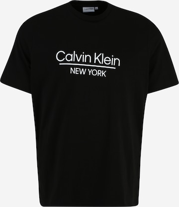 Calvin Klein Big & Tall Majica | črna barva: sprednja stran