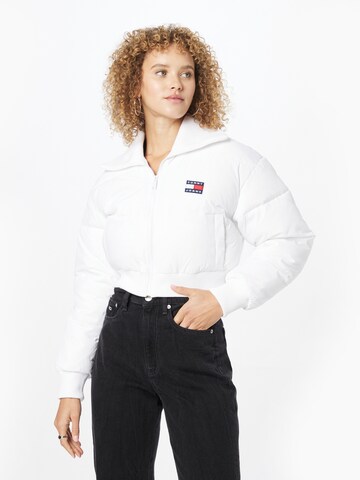 Tommy Jeans Zimná bunda - biela: predná strana