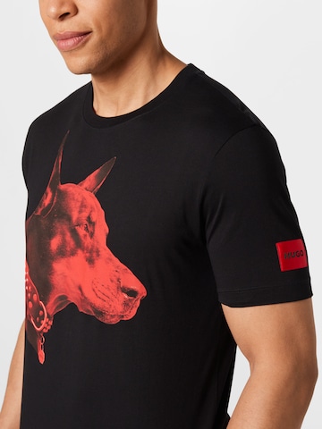 HUGO Red - Camisa 'Dedigree' em preto