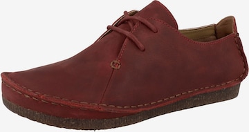 CLARKS Lace-Up Shoes ' Janey Mae ' in Red: front