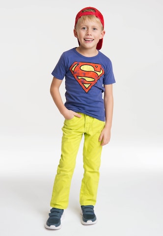 LOGOSHIRT T-Shirt 'DC Comics - Superman' in Blau