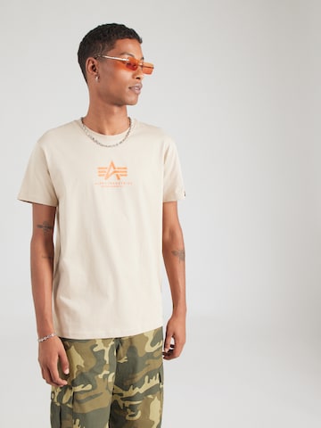 ALPHA INDUSTRIES Shirt in Beige: front