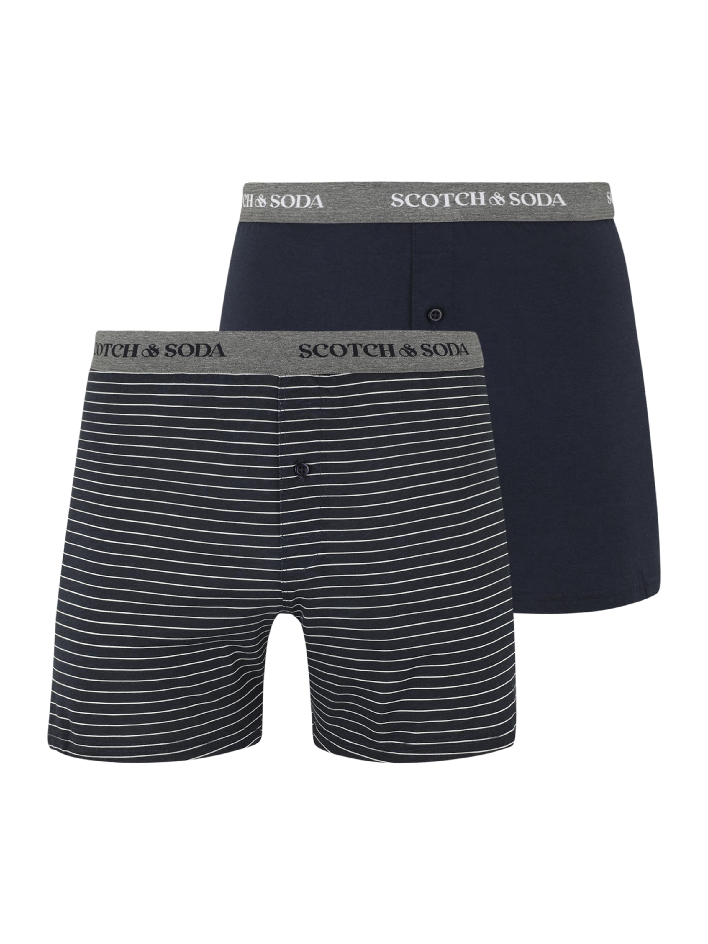SCOTCH & SODA Boxershorts i marinblå / gråmelerad / vit, Produktvy