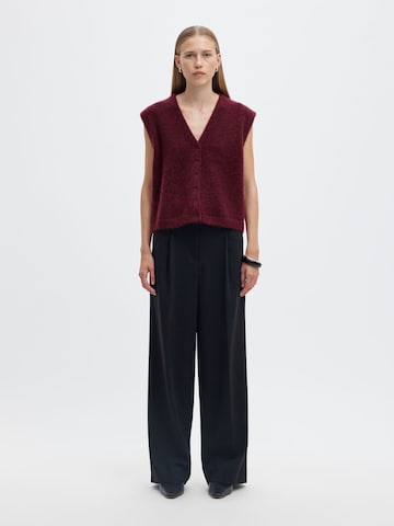 SELECTED - Chaleco de punto en rojo