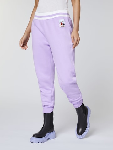 CHIEMSEE Tapered Pants in Purple: front