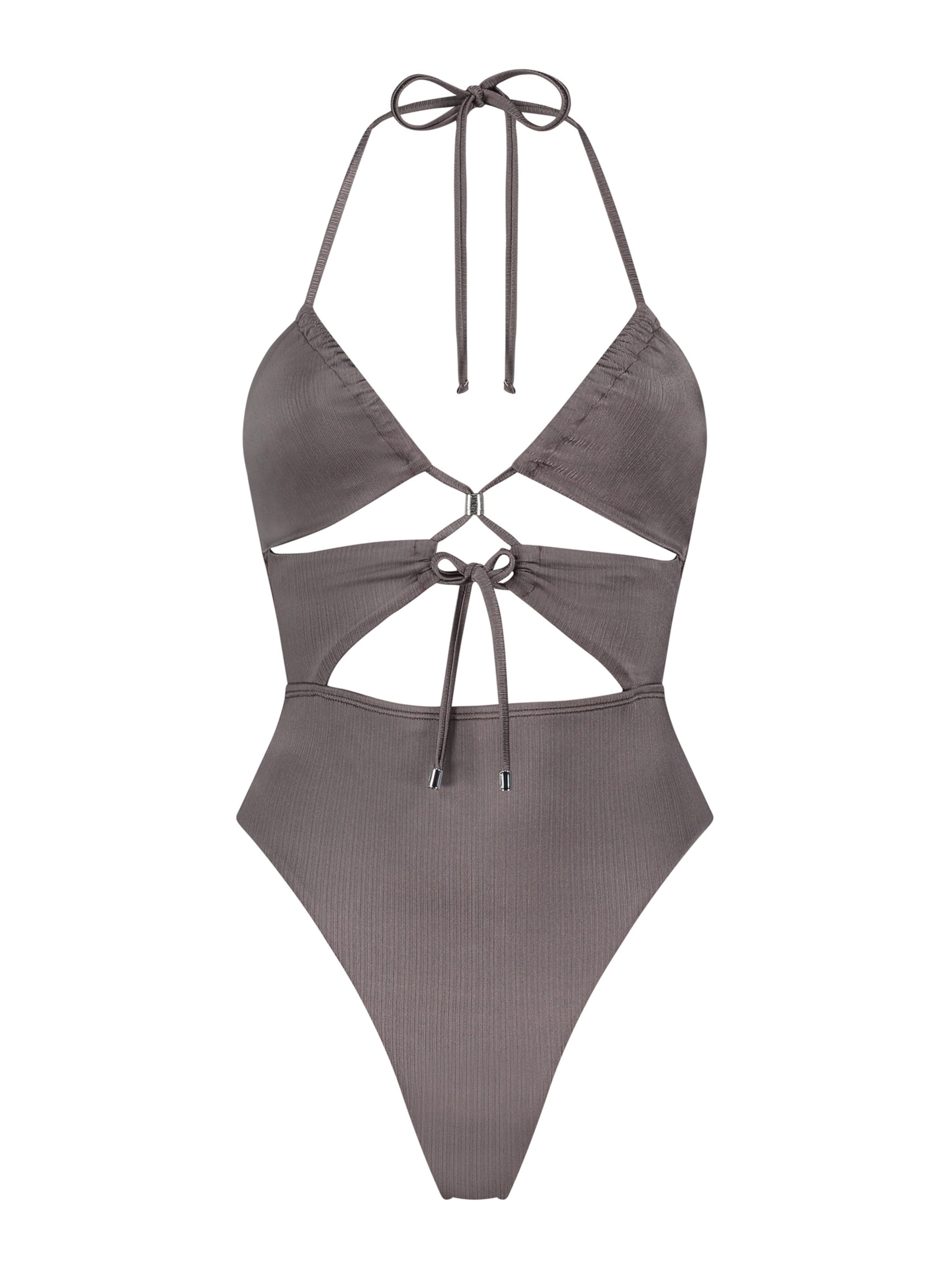 Hunkemöller Jednodielne plavky 'Luna' - Sivá: predná strana