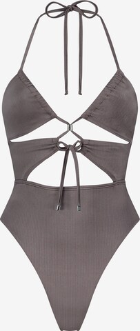 Hunkemöller - Traje de baño 'Luna' en gris: frente