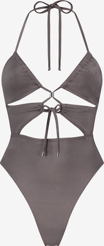 Hunkemöller Ολόσωμο μαγιό 'Luna' σε γκρι: μπροστά