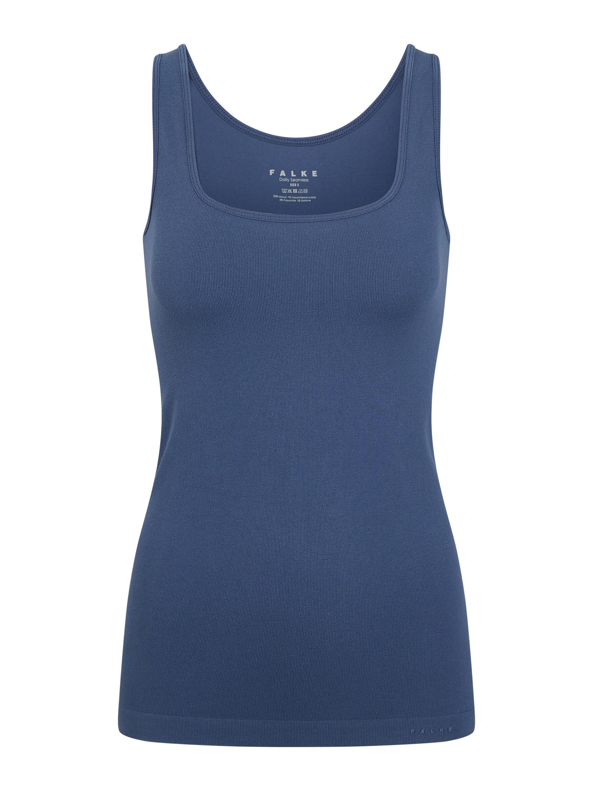 FALKE Top 'Seamless'‌‌ in Blau: Vorderseite