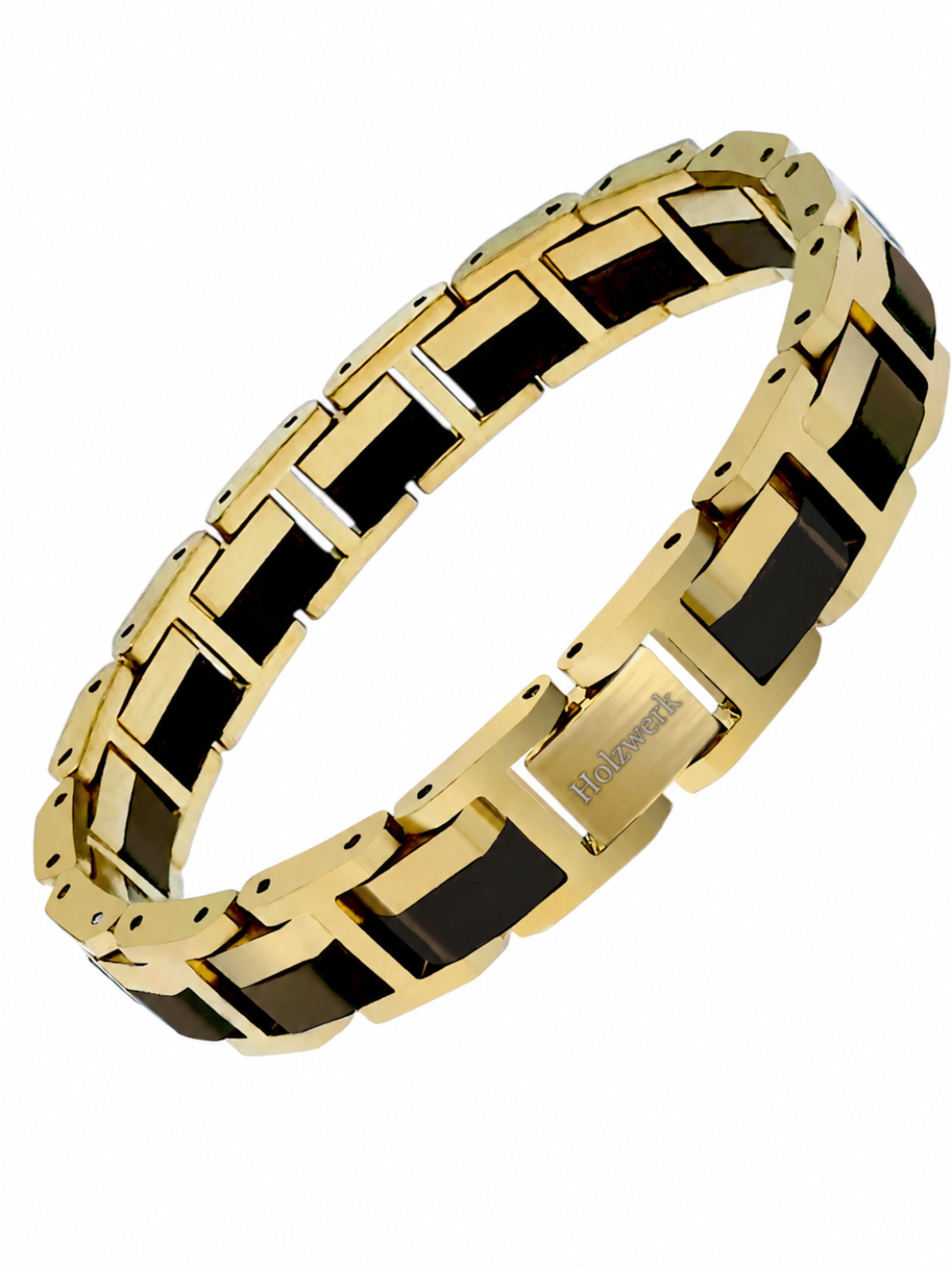 Holzwerk Bracelet 'STAFSEE' in Gold: front