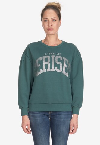 Le Temps Des Cerises Sweatshirt 'MOA' in Green: front