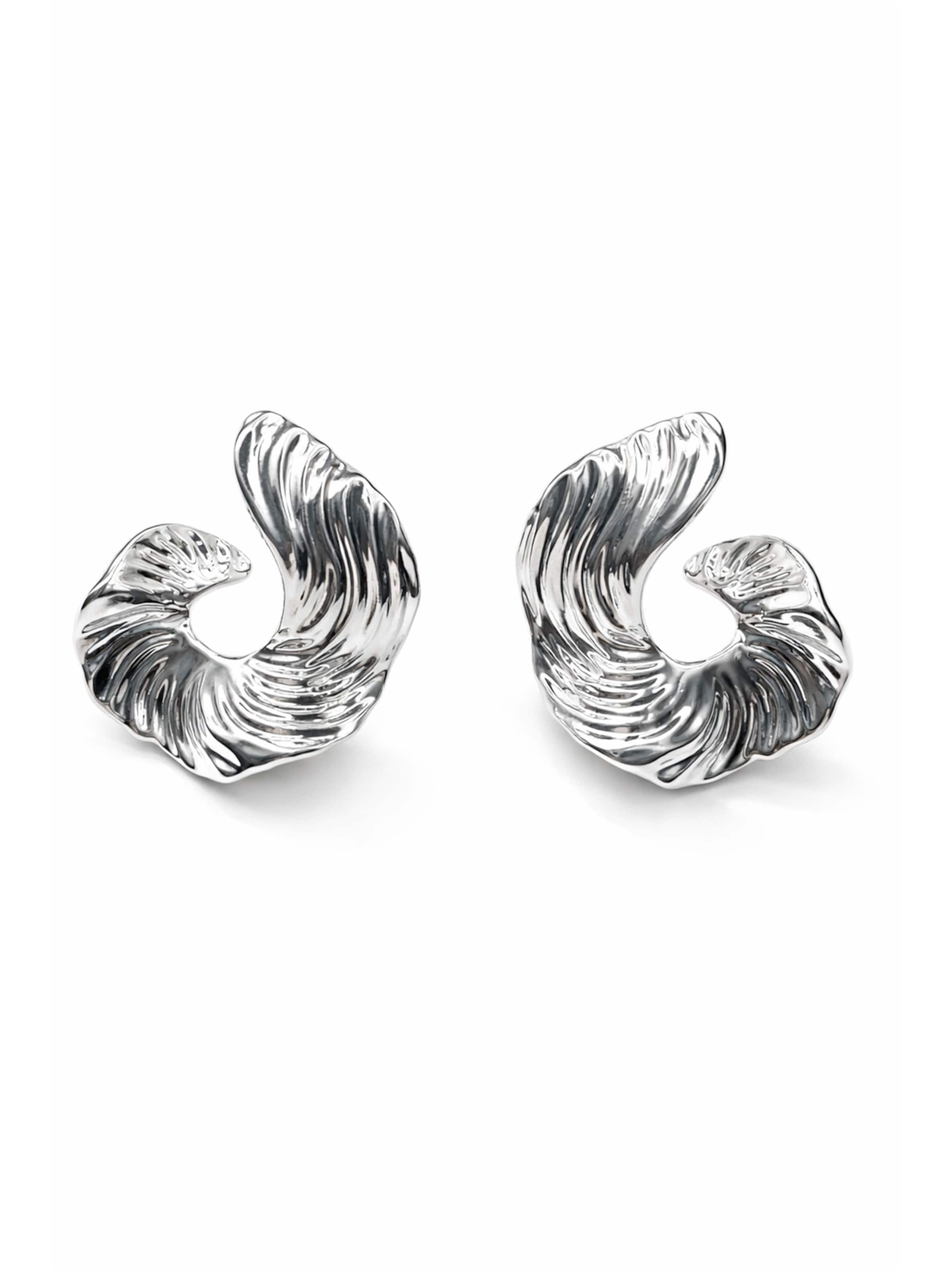 Nightini Earrings in Silver: front
