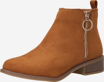 Dorothy Perkins Ankle Boots 'Memphis' in Braun: predná strana