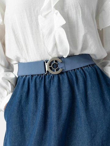 Coster Copenhagen - Cinturón ' Logo ' en plata: frente