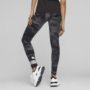 PUMA Skinny Workout Pants 'Ess + Marbleized' in Black