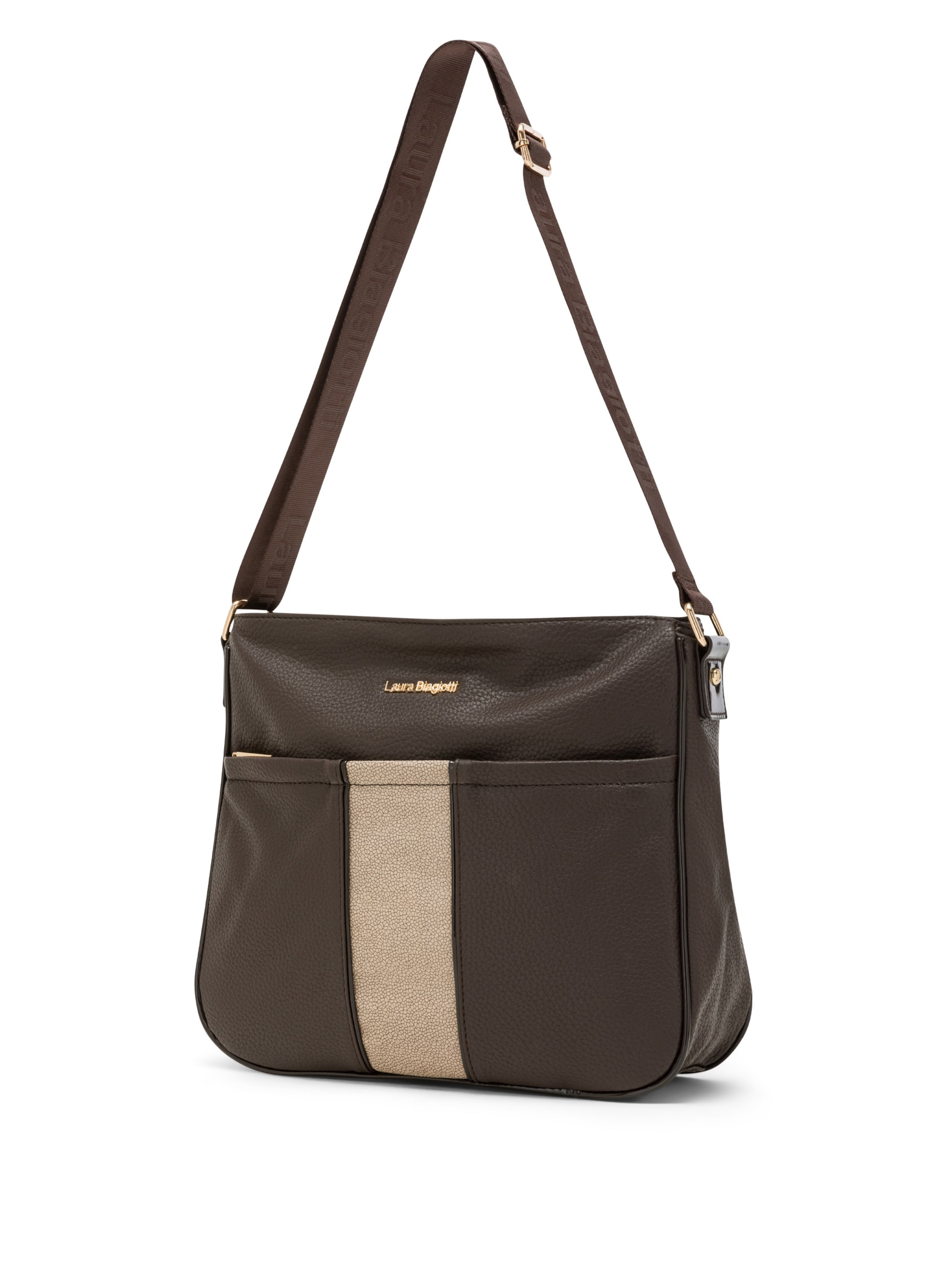 Borsa a tracolla 'Gillman 3' di Laura Biagiotti in marrone: frontale