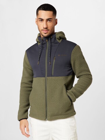 VAUDE Athletic Fleece Jacket 'Manukau' in Green: front