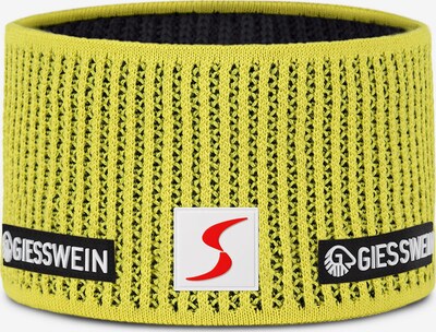 GIESSWEIN Sportstirnband 'Hochfilzen' in limone / schwarz / weiß, Produktansicht