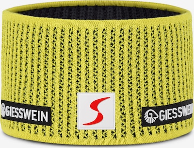 GIESSWEIN Sportstirnband 'Hochfilzen' in limone / schwarz / weiß, Produktansicht