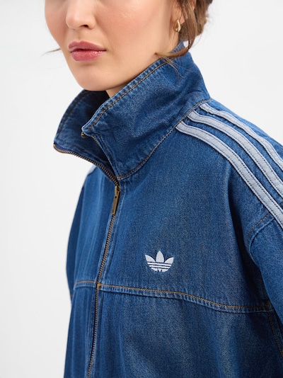 ADIDAS ORIGINALS Between-season jacket 'Firebird Adilenium' in Blue denim / White, Item view