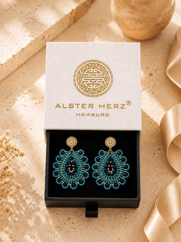 Boucles d'oreilles 'SANTA EULARIA' Alster Herz en vert