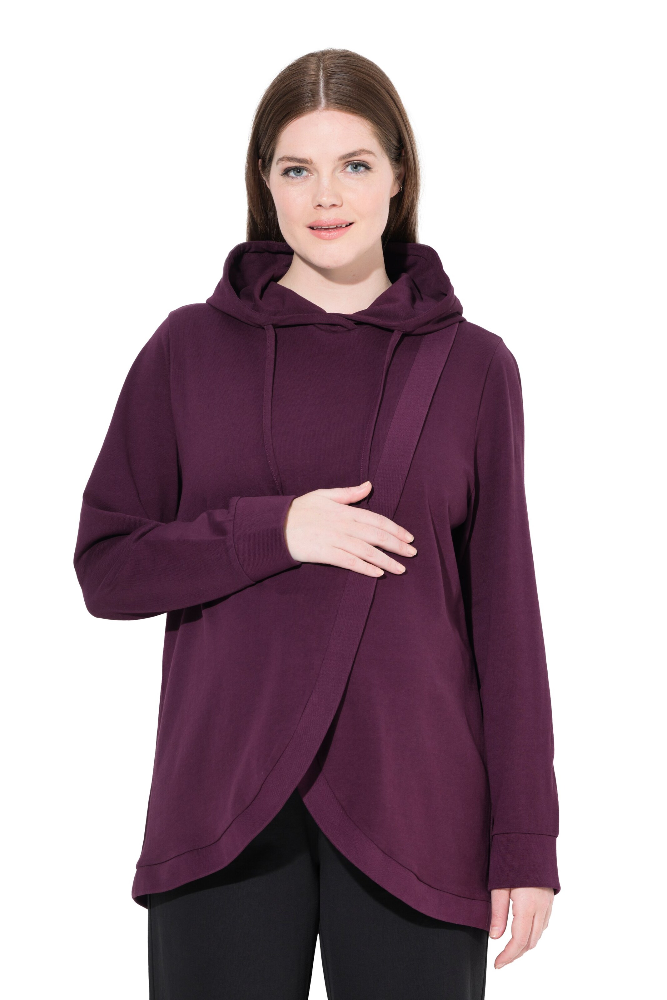 Ulla Popken Sweatshirt in Lila: voorkant