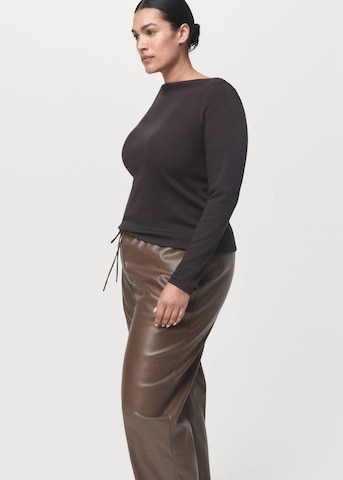 MANGO Loosefit Broek 'Apple' in Bruin