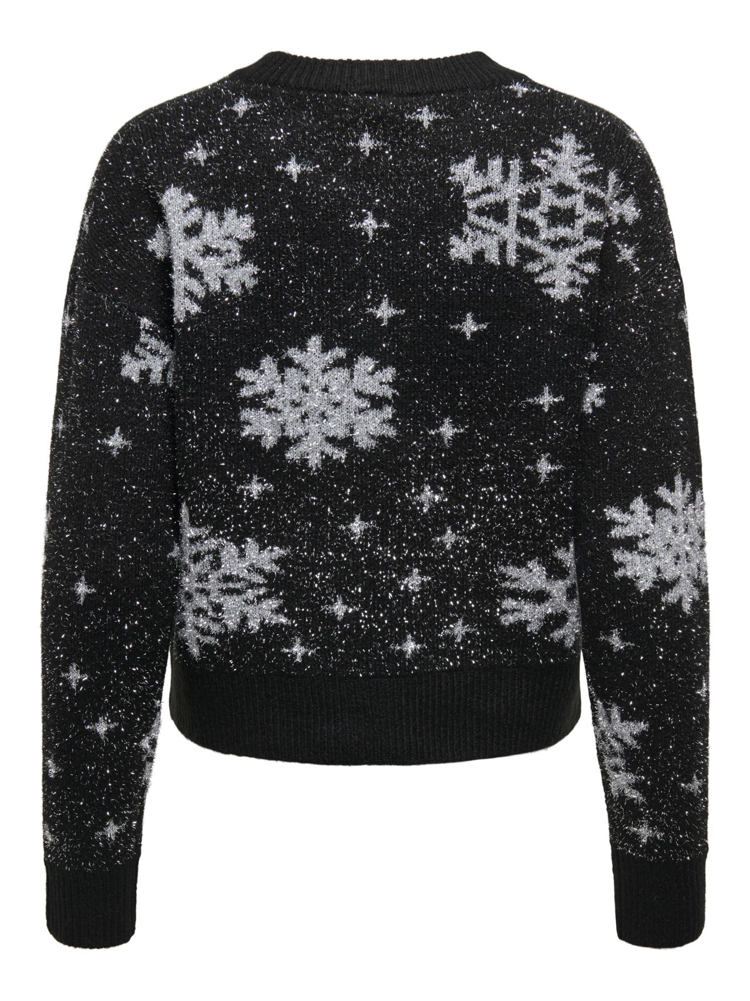 ONLY Pullover 'XMAS' in Schwarz