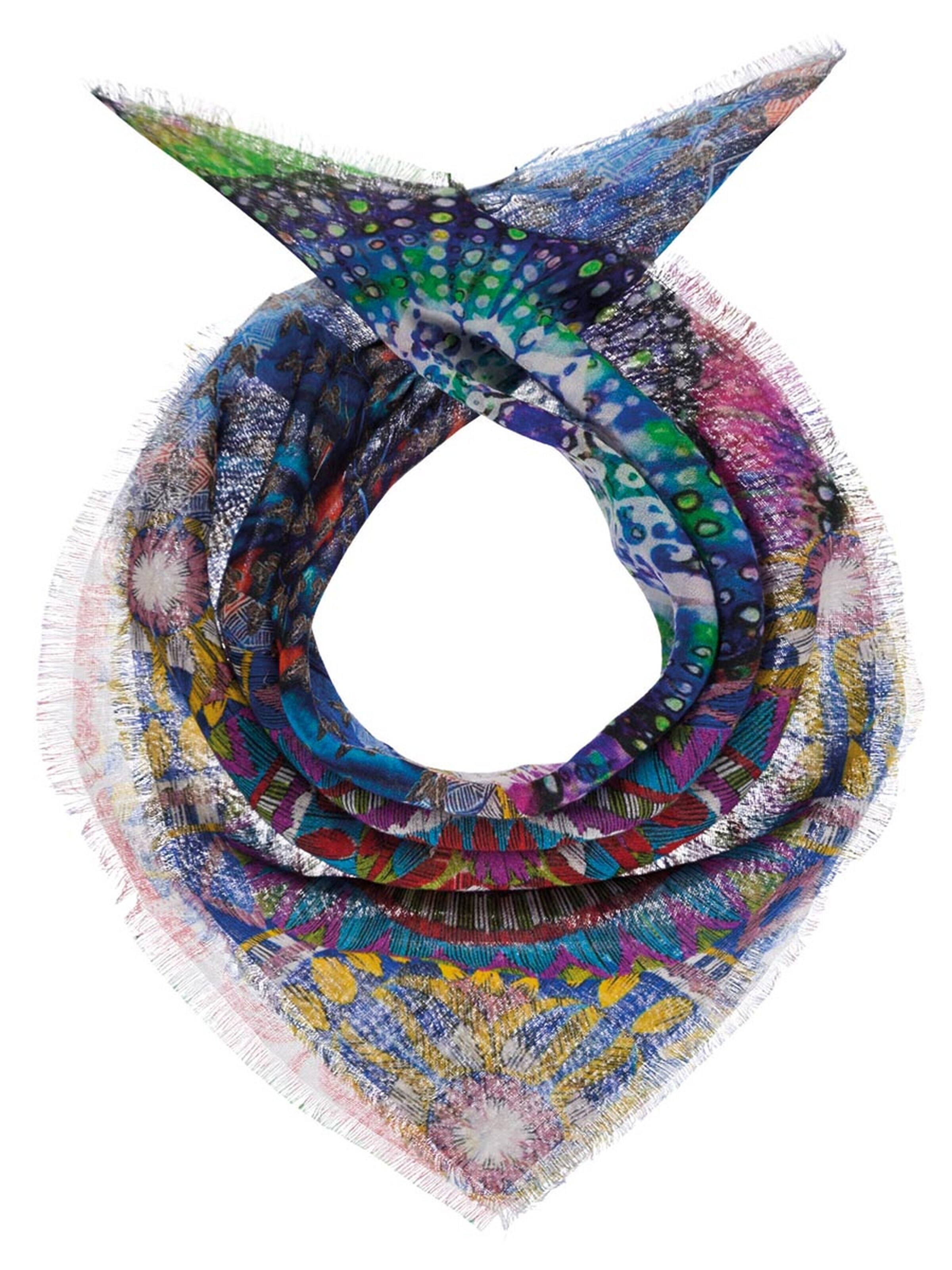 Passigatti Schal 'Bandana Tuch Miltiprint'‌ in Blau: Vorderseite