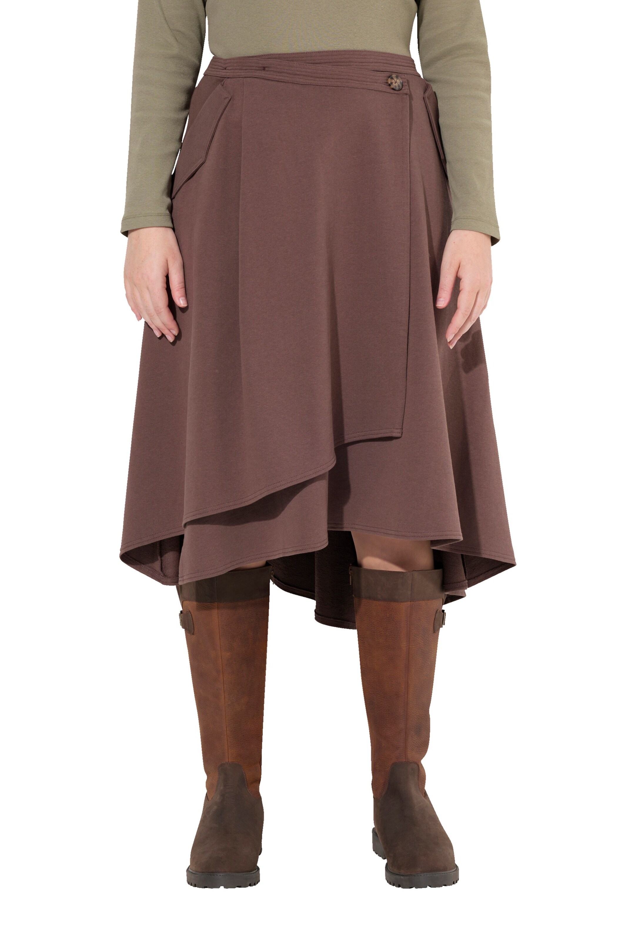 Ulla Popken Rock in Lila: Vorderseite