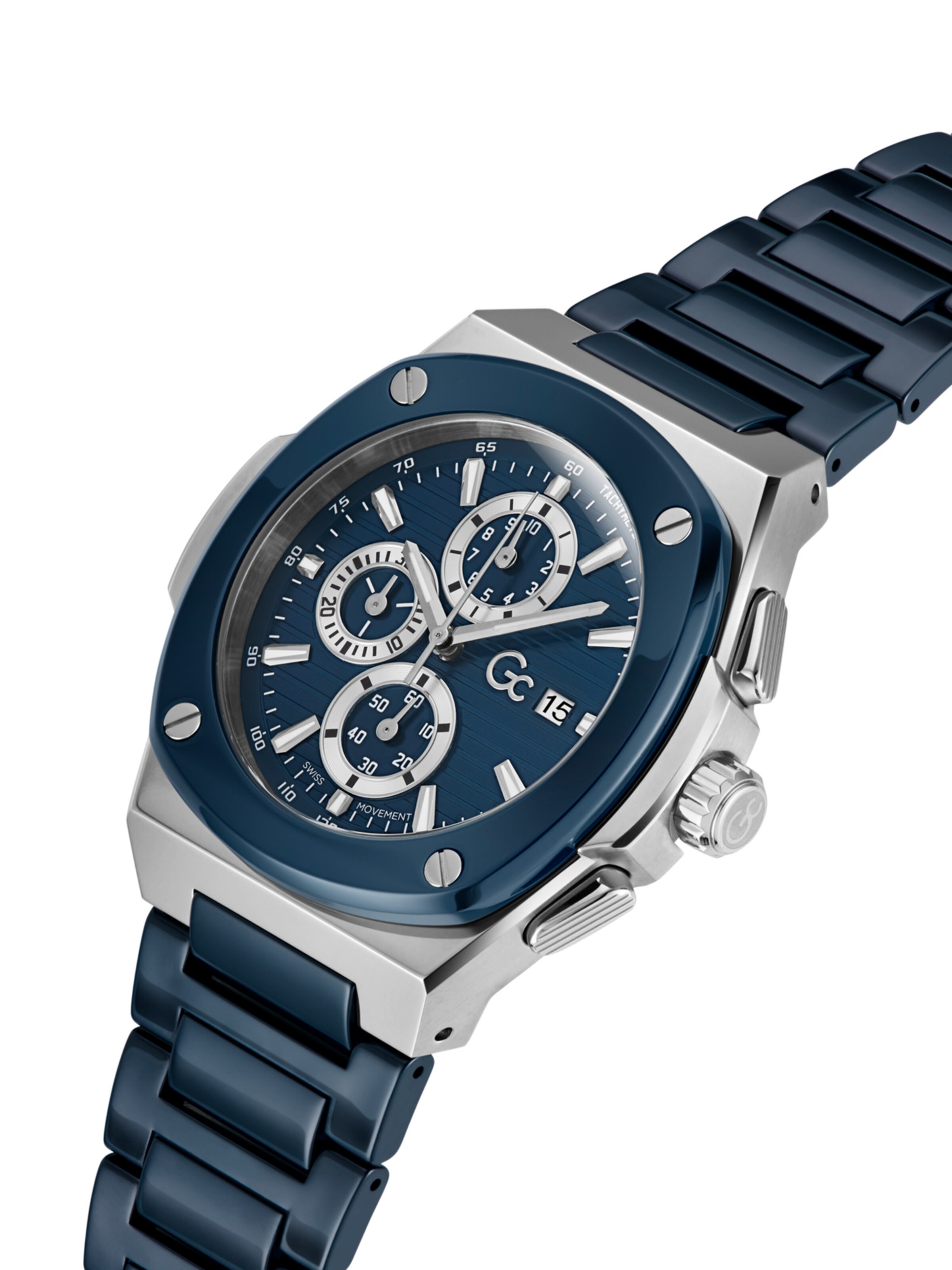 Gc Analoog horloge 'Coussin' in Zilver