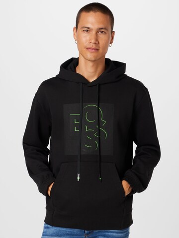 BOSS Sweatshirt 'Sooded' i svart: framsida